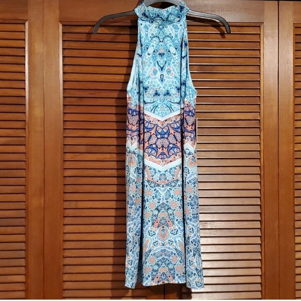 NWT Decree Sleeveless Halter Midi Dress